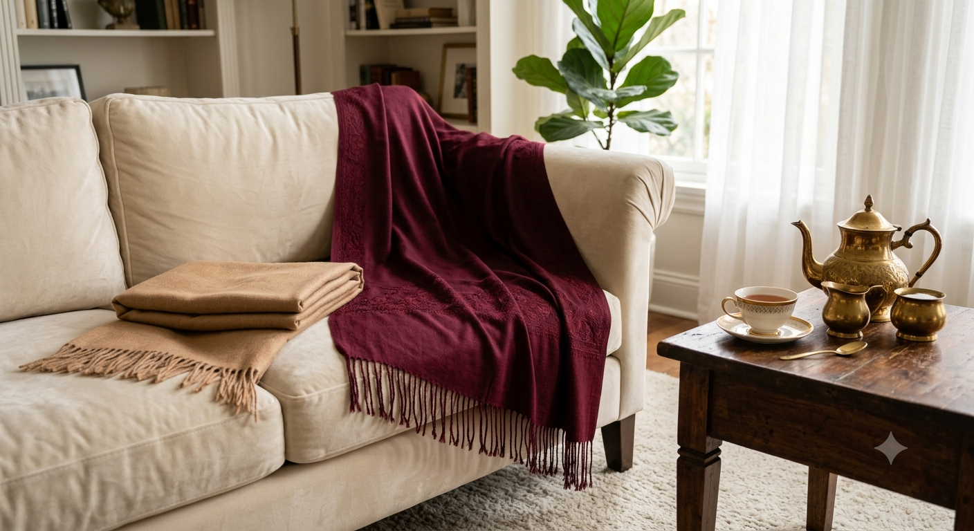 Pure pashmina shawl cashmere wrap – luxurious shawl and wrap draped in premium setting – Sonzal the Rainbow