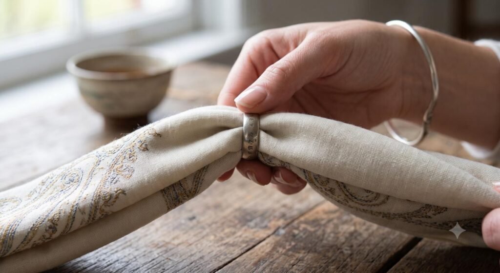 ring test used to check authentic pashmina shawl